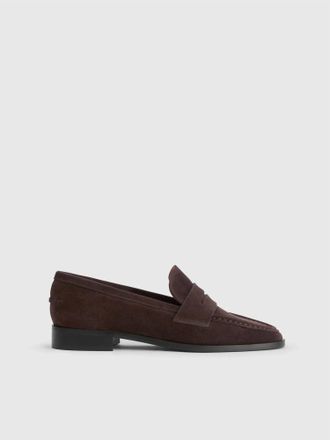 ATP Atelier Womens Airola Suede Loafer In Walnut