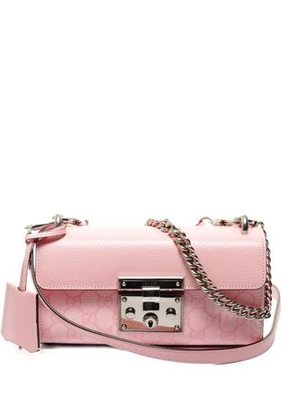 Gucci 2015-2025 padlock mini cross-body bag - women - Calf Leather - One Size - Pink