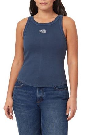 C&C California Embroidered Ribbed Tank in Mood Indigo at Nordstrom Rack, Size X-Large
