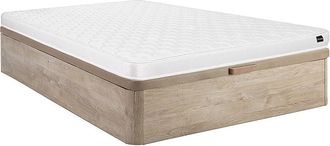 Vente-Unique Conjunto de somier canap&eacute; natural claro + colch&oacute;n de espuma de 15 cm - DANAE II de YSM&Eacute;E