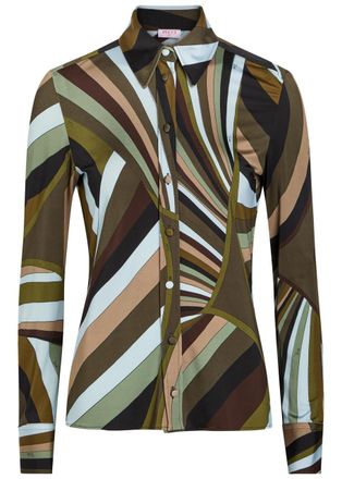 Pucci Printed Satin-jersey Shirt - Multicoloured - 44 (UK12 / M)