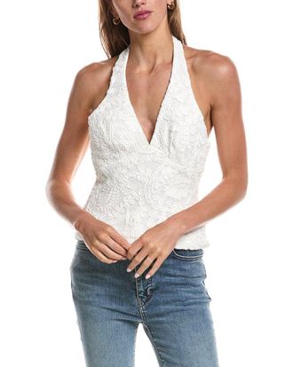 Bardot Paola Crochet Lace Halter Top