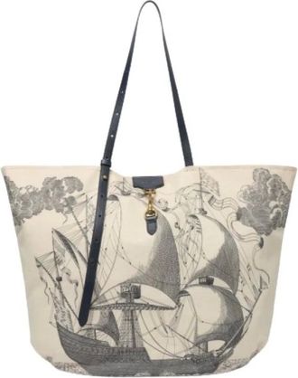 Inou&iuml; Editions Dames, Tassen, Beige, Maat: ONE Size Leer