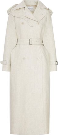 Max Mara DOUBLE-BREASTED DUSTER COAT IN PURE LINEN DRILL - Max Mara - Woman
