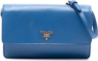 Prada Pre-owned Prada Saffiano Wallet on Strap Ladies MWRSMV36CV6GRS08