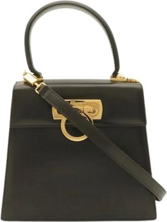 Ferragamo Pre-owned Gancini Handtas - Dames - Vintage Handtas - Bruin - ONE Size - Leer - Vintage