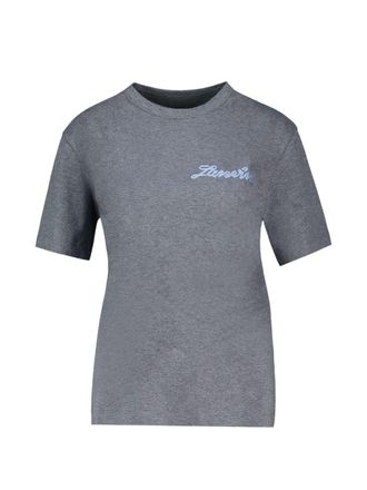 Lanvin Relaxed-Fit Crew Neck T-Shirt with Contrasting Logo Detail