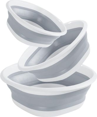 OEM Juego De 3 Lavabos Plegables, Ligeros Y Port&aacute;tiles Para Autocaravanas Y Caravanas (tama&ntilde;os S, M, L)