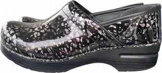 Dansko Womens Professional Clog In Pewter Leopard