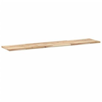 Berkfield Home Compact Floating Shelf 120x30x2 cm Untreated Solid Wood Acacia in Brown | Size: 120 x 30 x 2 cm