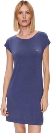 Emporio Armani Abito Corto - Dames - Korte kleedjes - Blauw - S - Denim - Kleedjes