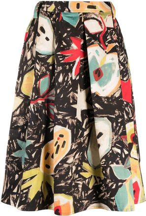 Sofie D'Hoore Selena fruit-print midi skirt - women - Cotton - 34 - Black