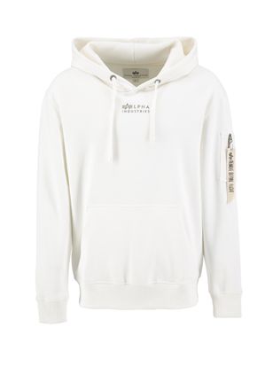 Alpha Industries Hoodie ALPHA INDUSTRIES Organics EMB Hoodie, Herren, Gr. XXL, weiss (organic wei&szlig;), Obermaterial: 100% Baumwolle, regular fit, Sweatshirts Hoodie