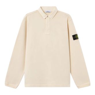Stone Island LS Polo - Heren - Polos - Wit - XL - Katoen - Tops