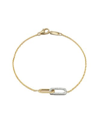 Nephora 14K 0.24 Ct. Tw. Diamond Paperclip Link Bracelet