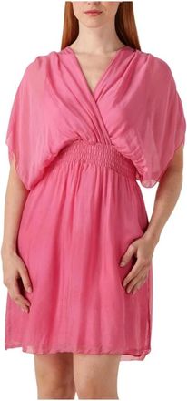 Aaiko Kleedjes, Dames, Roze, L, Chique Roze Mini Jurk Yoana SE 500