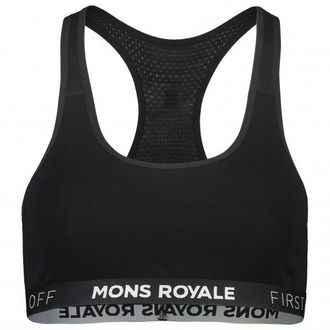 Mons Royale Sierra Sports Bra Sport-BH für Damen | schwarz