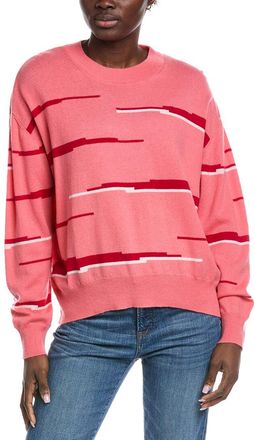 Brodie Glitch Zebra Wool & Cashmere-Blend Sweater