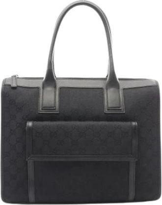 Gucci Pre-owned GG Canvas Tote Bag - Dames - Vintage Shopper - Zwart - ONE Size - Vintage