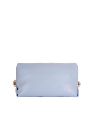 Liu Jo Womens Pochette Foldable Faux Leather Dusty Blue Polyurethane Clutch Bags