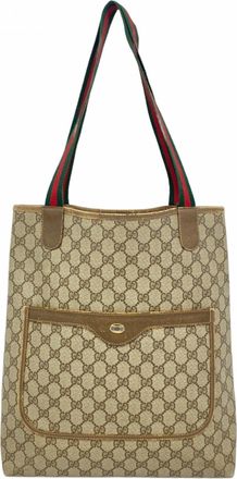 Gucci Brown Pvc Tote Bag (Pre-Owned)