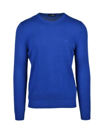 Harmont & Blaine Royal Blue Men Cotton Crew Sweater