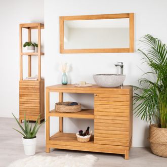 Wanda Collection Wanda Collection - Mueble De Teca Para Cuarto De Ba&ntilde;o Courchevel 100 Cm