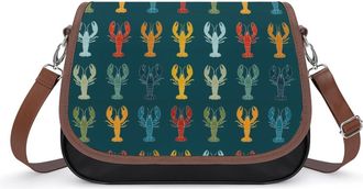 Generic Lobster Colorful Pattern Fashion Womens Crossbody Bags Novelty Handbag Shoulder Bag Purse