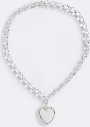 Emma Pills Hot Heart Chain in Silver at Nordstrom, Size 19