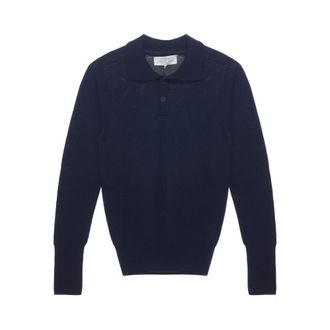 STUDIO NICHOLSON Polo-neck Wool Polo Shirt
