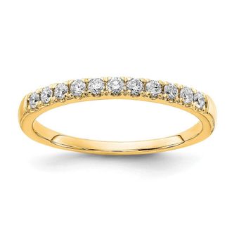 Diamond2Deal 14k Gold Lab Grown Diamond Wedding Band Ring 1/4Ct Clarity- VS Color- G-H
