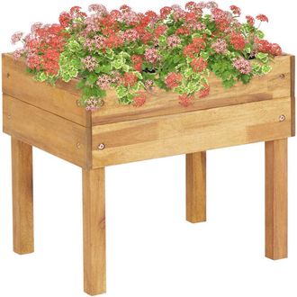vidaXL Jardinera Elevada De Madera Maciza De Acacia 50x40x45 Cm Vidaxl