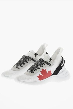 Dsquared2 Technical Fabric Low-Top Sneakers FLY with Contrast Details size 37