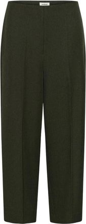 Soaked In Luxury Corinne Wijde Cropped Broek - Dames - Vrijetijds broeken - Groen - XS - Broeken