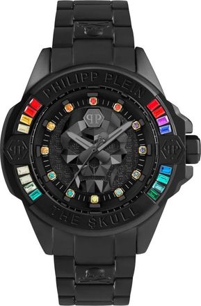 Philipp Plein Genderneutraal Skull Horloge - Heren - Horloges - Zwart - ONE Size - Accessoires