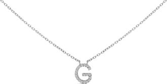 House of Brilliance 10K Gold Diamond Accent A-Z Block Initial Pendant Necklace