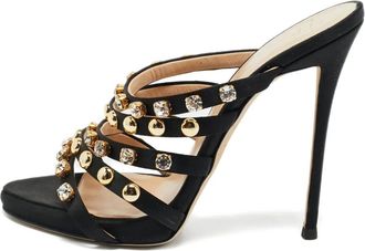 Giuseppe Zanotti Sandali Camilla con borchie - Nero