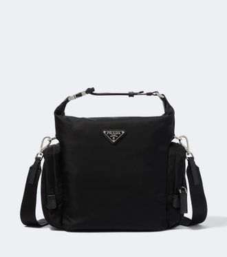 Prada Re-Nylon leather-trimmed shoulder bag