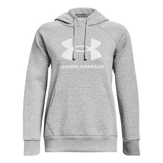 Under Armour (WMNS) Under Armour Rival Fleece Big Logo Hoodie Light Grey 1379501-012
