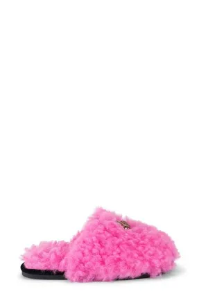 Kurt Geiger Kensington Faux Shearling Scuff Slipper in Pink at Nordstrom, Size 10