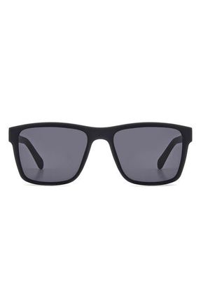 Fossil 56mm Square Sunglasses in Matte Black/Grey at Nordstrom