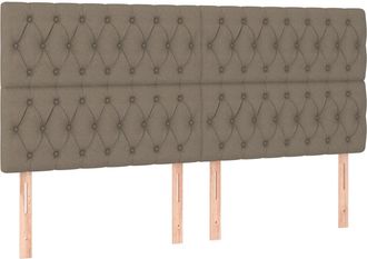 vidaXL Cabeceros 4 Unidades De Tela Gris Taupe 90x7x78/88 Cm Vidaxl