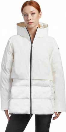 Canadian Polyester Jassen en Blazers Gewatteerde Capuchon - Dames - Winterjassen - Wit - M - Polyester - Jassen