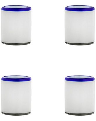 10 Strawberry Street Set Of 4 Leon Mexican Glassware Dofs