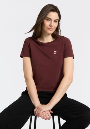 Boss Orange by Hugo Boss T-Shirt BOSS ORANGE Elove Premium Damenmode, Damen, Gr. XL (42), schwarz braun 204, Single Jersey, Obermaterial: 100% Baumwolle, bedruckt, unifarben, 