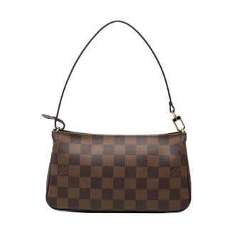 Louis Vuitton Pre-owned Shoulder Bags, female, Brown, Size: ONE SIZE Pre-owned Damier Ebene Pochette Accessoires Shoulder Bag