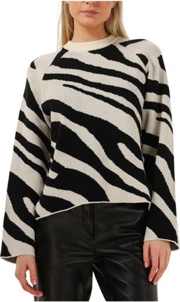 Moves Zwarte Dania Jumper - Veelzijdig en Stijlvol - Dames - Ronde hals truien - Veelkleurig - XL - Truien & Vesten