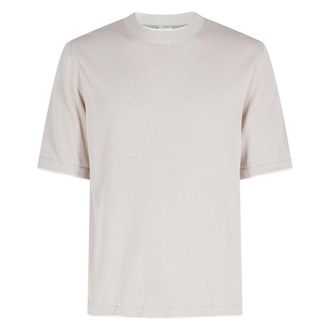 Eleventy T-Shirts, male, Beige, Size: XL Maglia Girocollo Mezza Manica