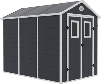 Habitat et Jardin Caseta De Jard&iacute;n De Resina texas - 5,23 M&sup2; - Kit De Anclaje Incluido - Antracita