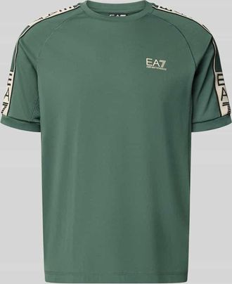 Emporio Armani T-Shirt aus Viskose-Mix mit Logo in Gruen, Gr&ouml;&szlig;e XXXL